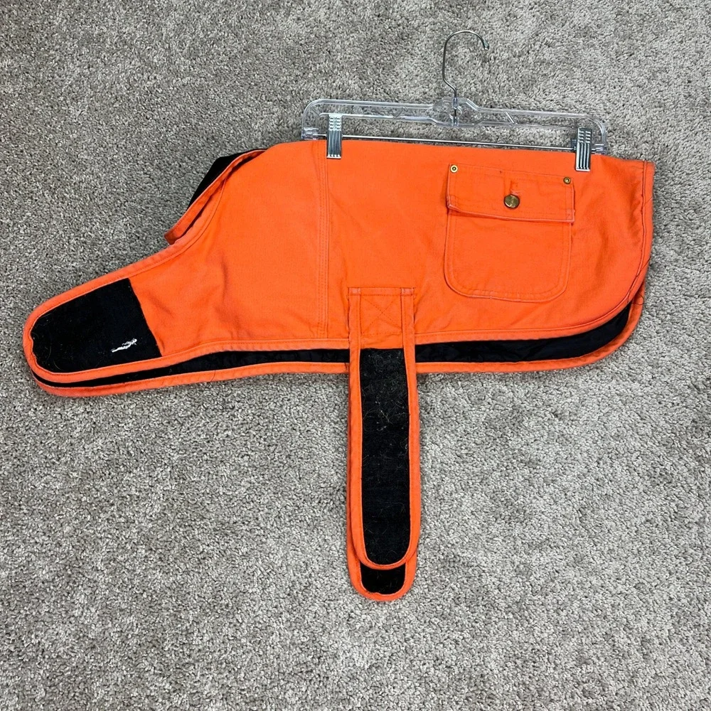 Carhartt Dog Chore Coat Unisex Medium Orange Quilted Insulated Canvas Vest EUC
